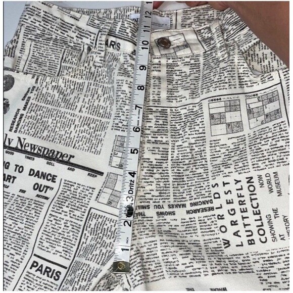 Zara Newspaper & Butterfly Straight-Leg Jeans — White/Black - Picture 8 of 9